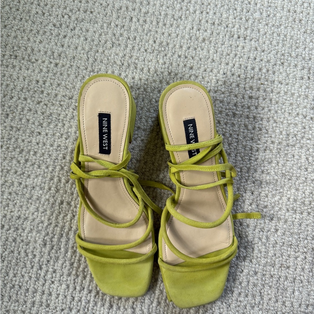 Nine West Lime Strappy Heels
